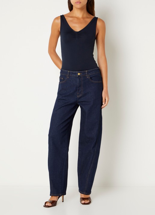 by-bar Lia tanktop met stretch - voorkant 2 donkerblauw