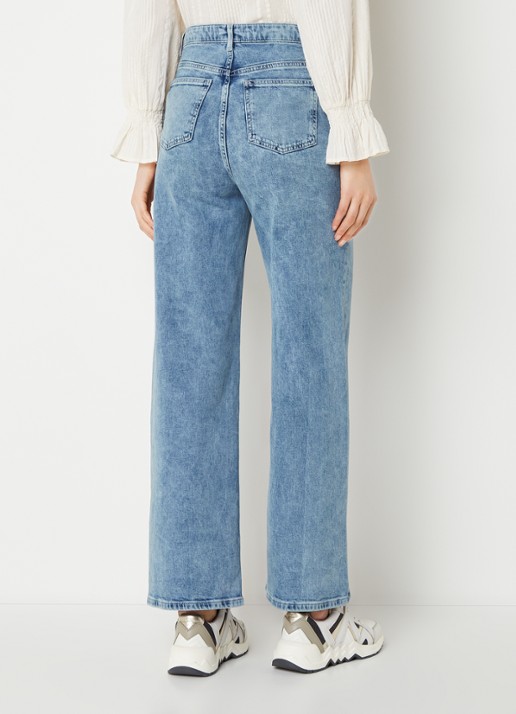 by-bar Lina MJ high waist wide leg jeans met steekzakken - achterkant 3 indigo