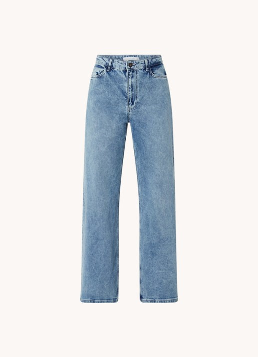 by-bar Lina MJ high waist wide leg jeans met steekzakken - voorkant indigo