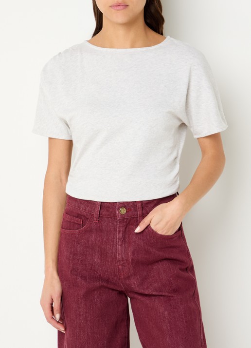 by-bar Lola Heavy Flame fijngebreide top met asymmetrisch detail