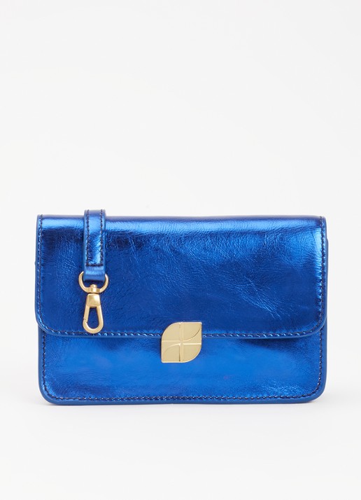 by-bar Loua crossbodytas met metallic finish