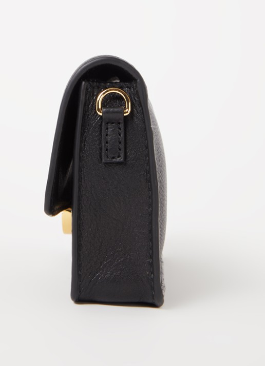 by-bar Loua crossbodytas van leer - detail 4 zwart