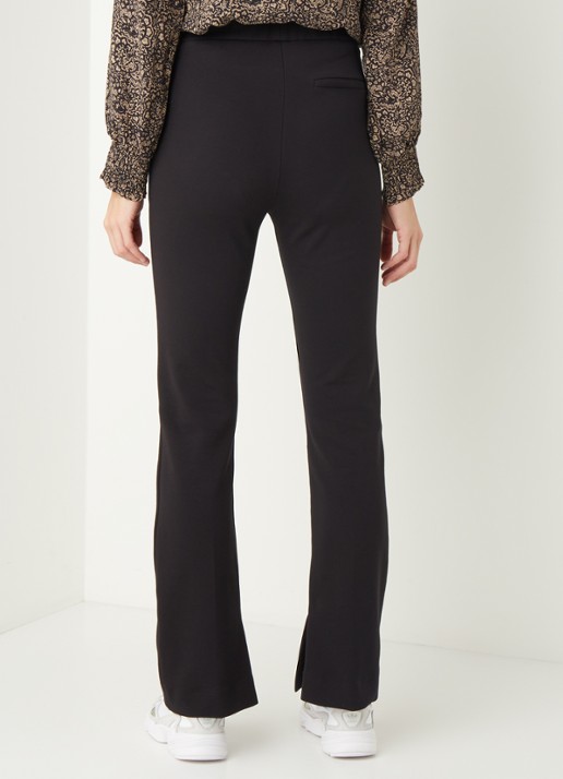 by-bar Lowie high waist flared fit pantalon met splits - achterkant zwart