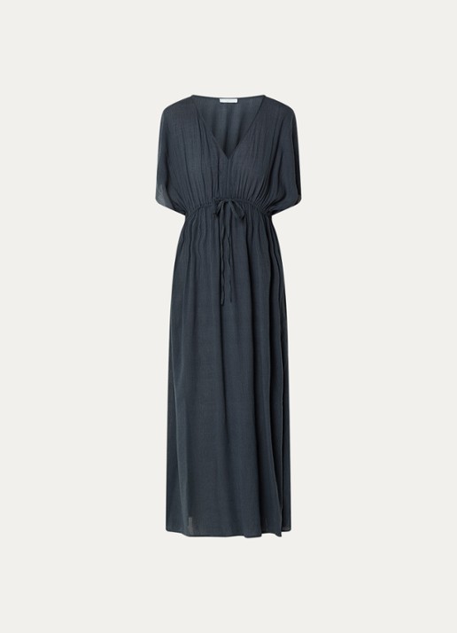 by-bar Maxi tuniekjurk met V-hals - voorkant 2 middengrijs