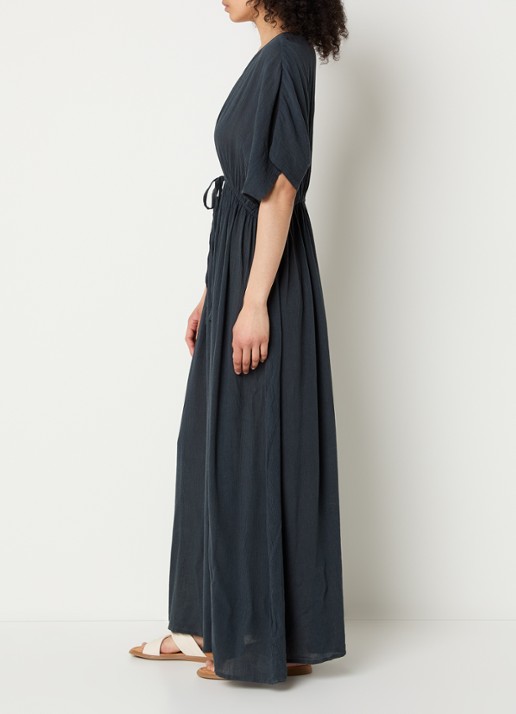 by-bar Maxi tuniekjurk met V-hals - voorkant 3 middengrijs