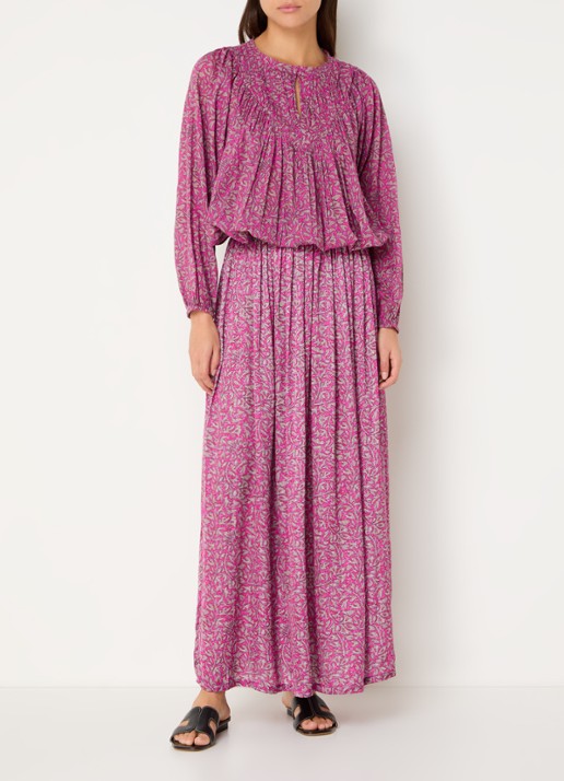 by-bar Mint tuniek met print - voorkant 3 donkerroze