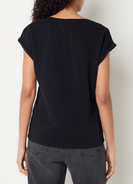 by-bar Momi T-shirt van  katoen - achterkant zwart