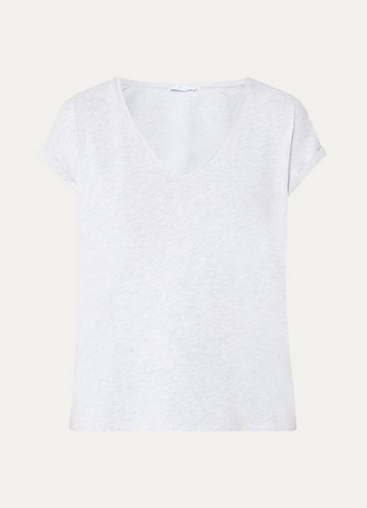 by-bar Momi T-shirt van  katoen - voorkant 2 grijsmele