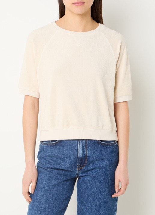 by-bar Neva sweater van badstof in  katoenblend