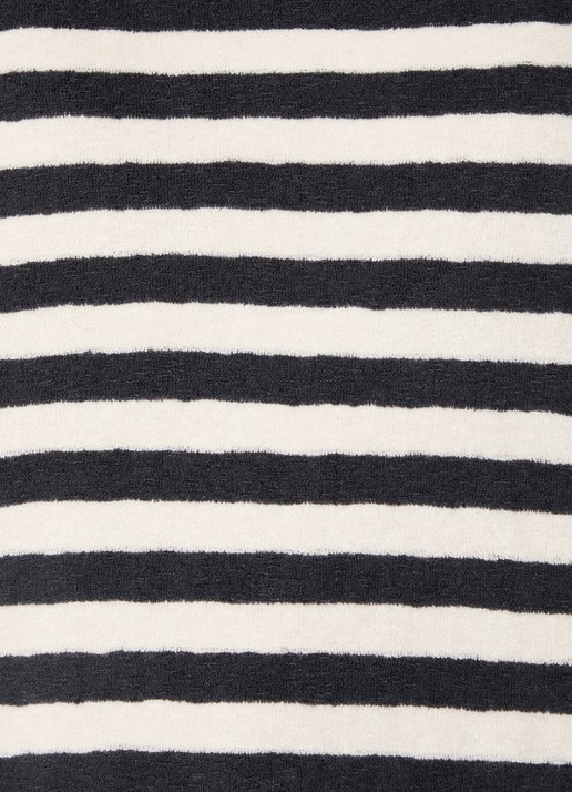 by-bar Neva top met streepprint - detail 4 zwart