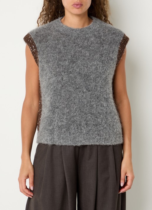by-bar Noby grofgebreide spencer in alpaca wolblend
