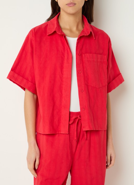 by-bar Novi blouse met borstzak