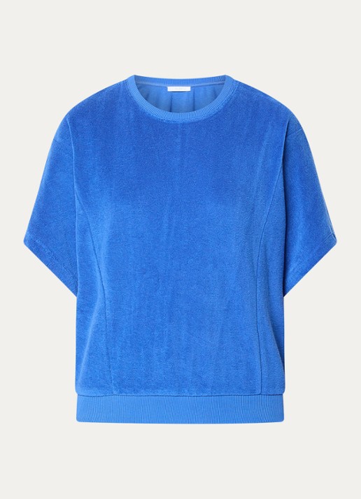 by-bar Nuki top van badstof - voorkant 2 donkerblauw