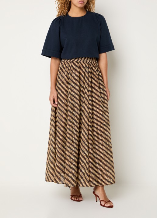 by-bar Olivia tuniek met pofmouw - voorkant 2 indigo