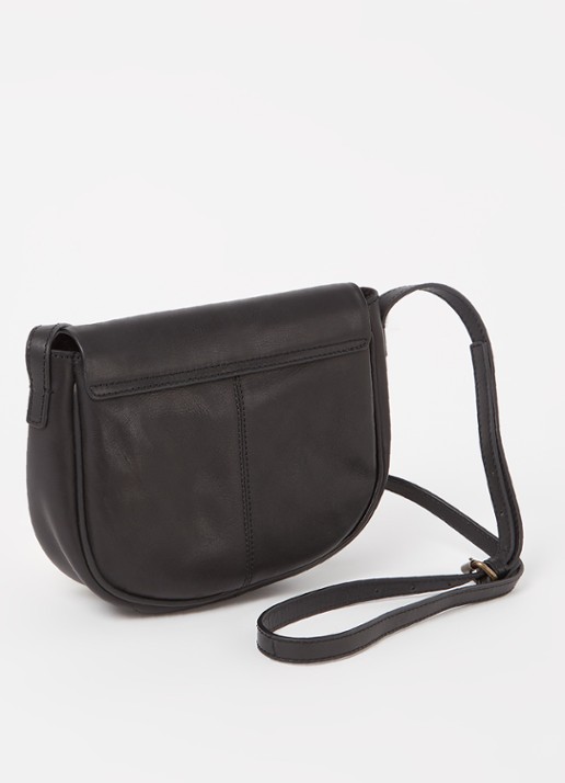 by-bar Paris crossbodytas van leer - achterkant 5 zwart
