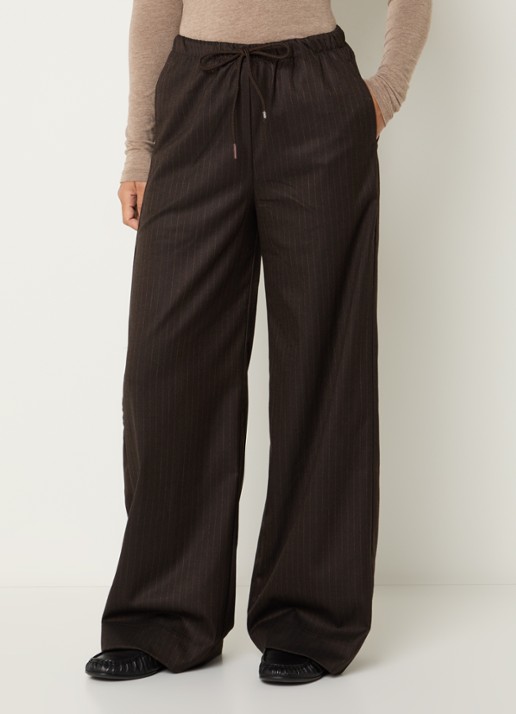 by-bar Pelle high waist wide fit broek met steekzakken