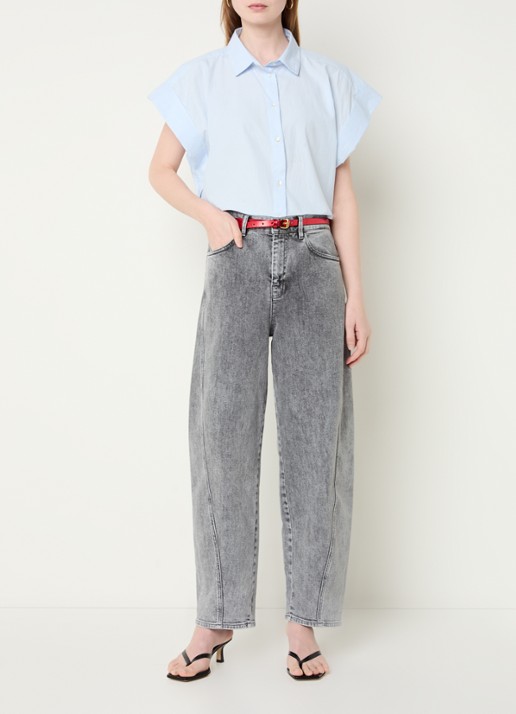 by-bar Pixy blouse met kraag - voorkant 3 lichtblauw