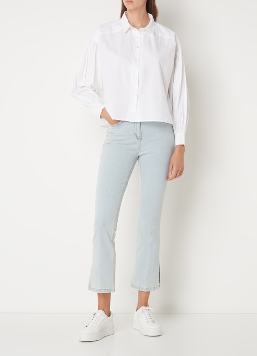 by-bar Sarah blouse met stretch - voorkant 3 wit