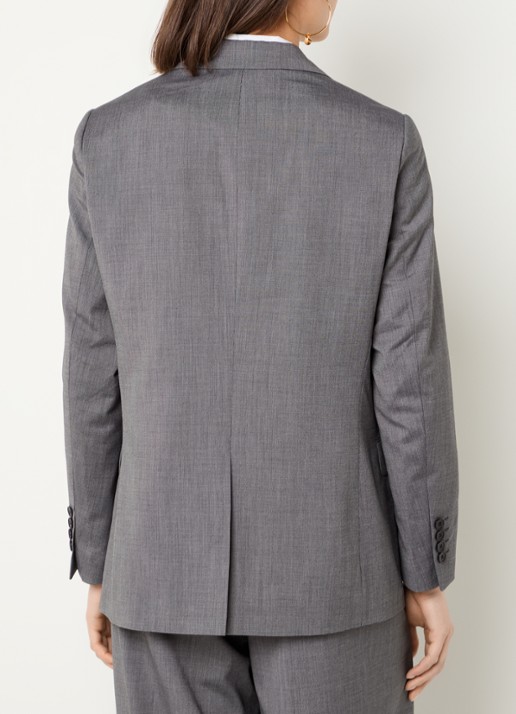by-bar Sef blazer met klepzakken - achterkant middengrijs