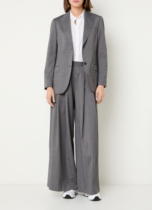by-bar Sef blazer met klepzakken - voorkant 3 middengrijs