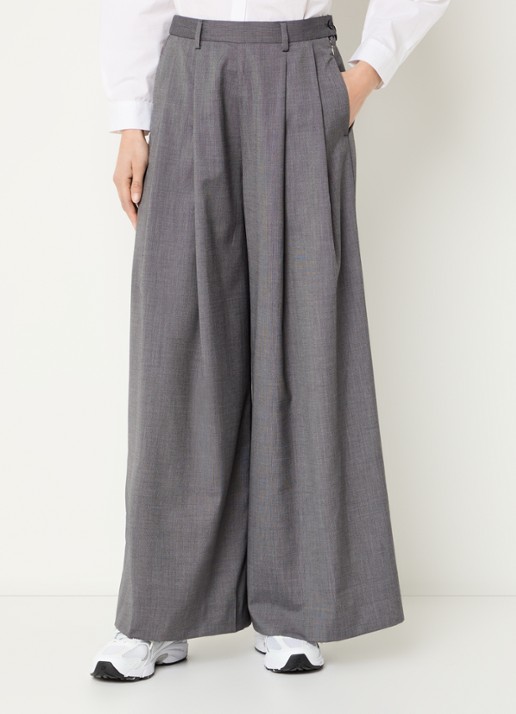 by-bar Sef high waist wide fit pantalon met steekzakken