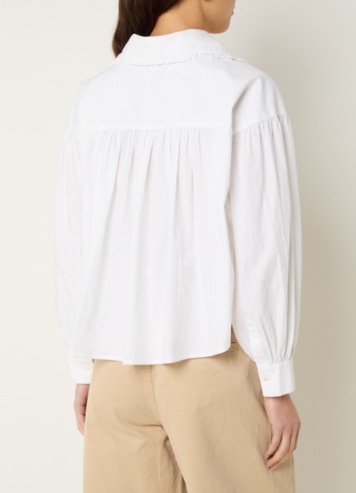 by-bar Semmy blouse met ruches - achterkant 3 wit