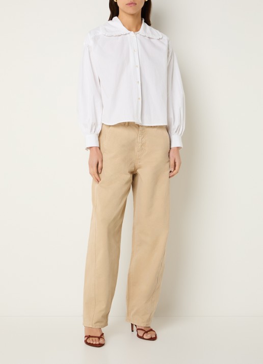 by-bar Semmy blouse met ruches - voorkant 2 wit