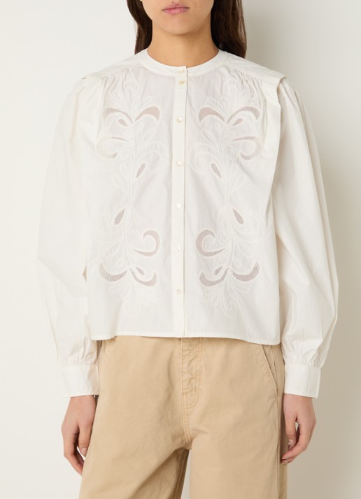 by-bar Soof blouse met broderie