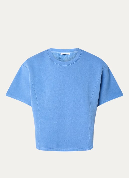 by-bar Suki top met ronde hals - voorkant blauw