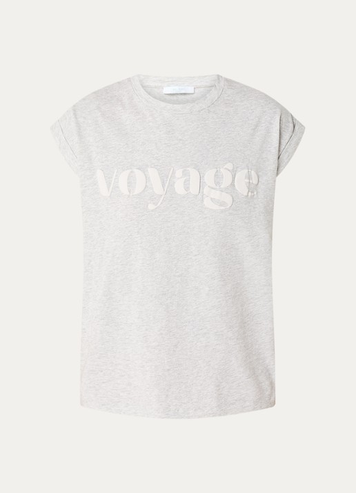 by-bar Tobi T-shirt met print  - voorkant 2 grijs