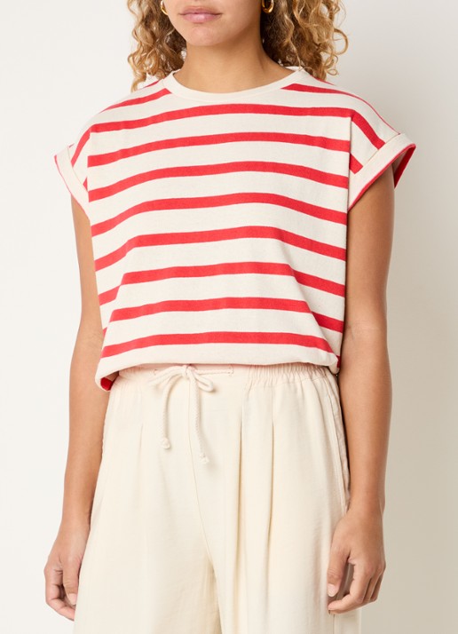 by-bar Tobi top met streepprint