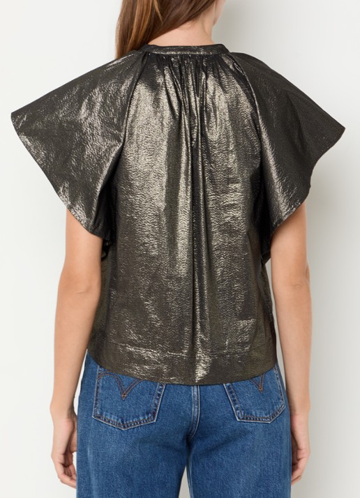 by-bar Vina tuniek met lurex  - achterkant 3 goud