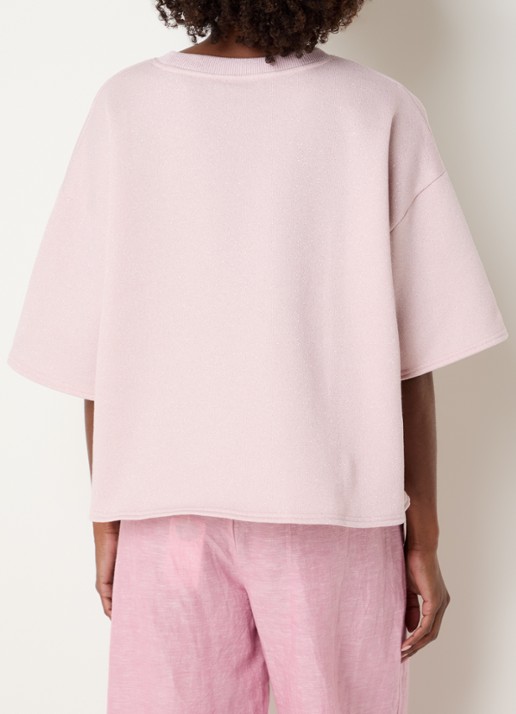 by-bar Willow sweater met lurex - achterkant 4 lichtroze