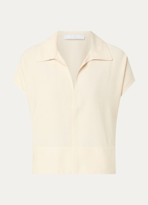 by-bar Zia tuniek met polokraag - voorkant creme