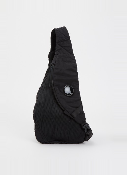 C.P. Company Crossbodytas met logo en verstelbare schouderriem - achterkant zwart