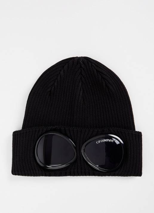C.P. Company Goggle ribgebreide muts van katoen