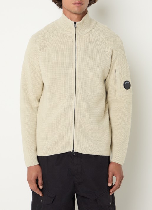 C.P. Company Grofgebreid vest met opstaande kraag