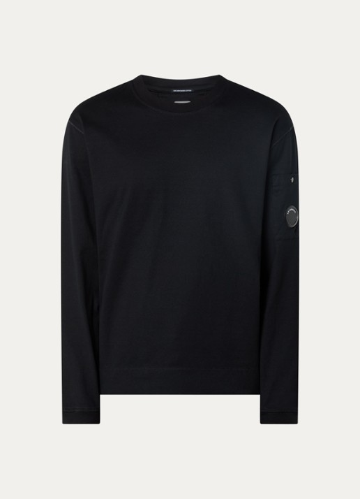 C.P. Company Longsleeve met logo - voorkant zwart