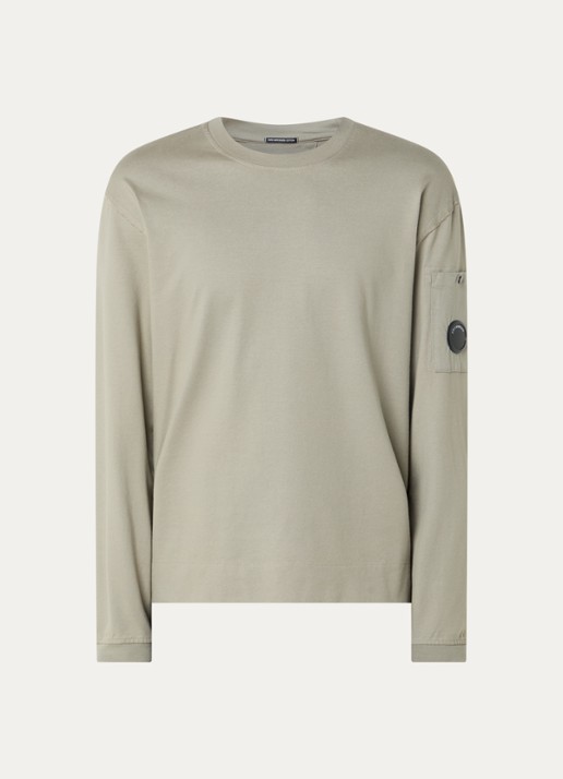 C.P. Company Longsleeve met logo - voorkant 2 khaki