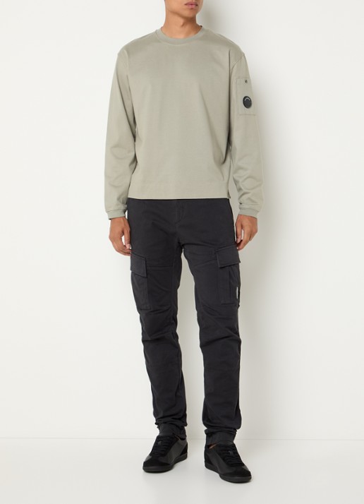C.P. Company Longsleeve met logo - voorkant 3 khaki