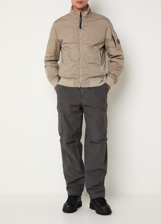 C.P. Company Nycra jack met steekzakken - voorkant 2 khaki