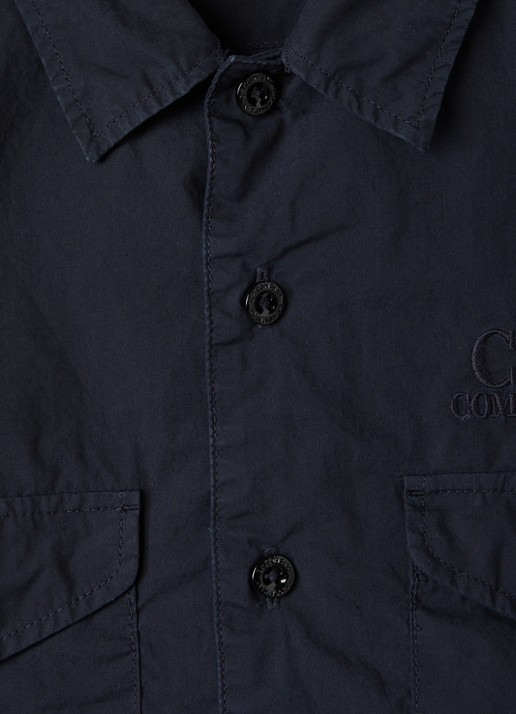 C.P. Company Overhemd met logoborduring - detail 3 donkerblauw