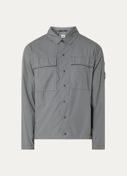 C.P. Company Overshirt met borstzakken - voorkant 3 grijs