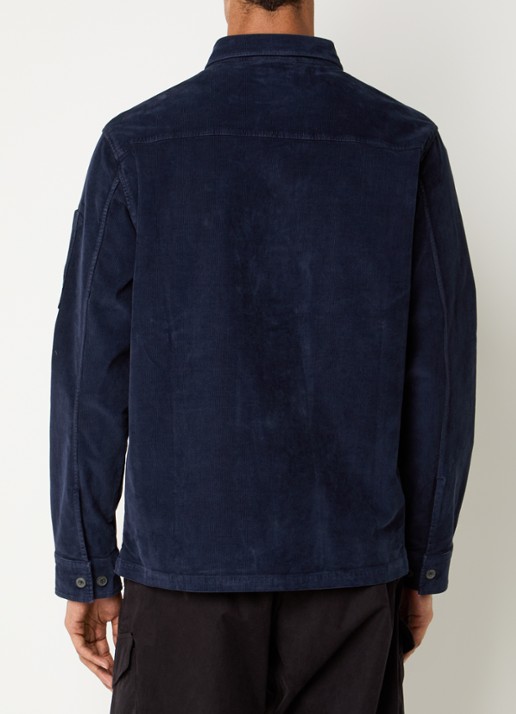 C.P. Company Overshirt van corduroy - achterkant 3 donkerblauw