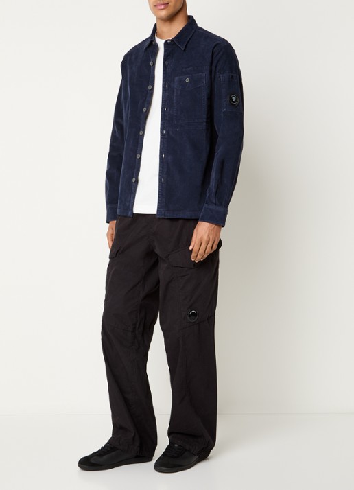 C.P. Company Overshirt van corduroy - voorkant 2 donkerblauw