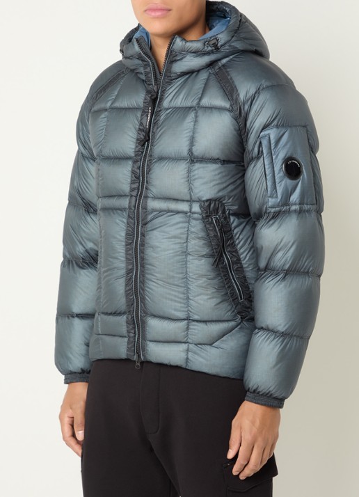 C.P. Company Puffer jack met ritszakken en capuchon