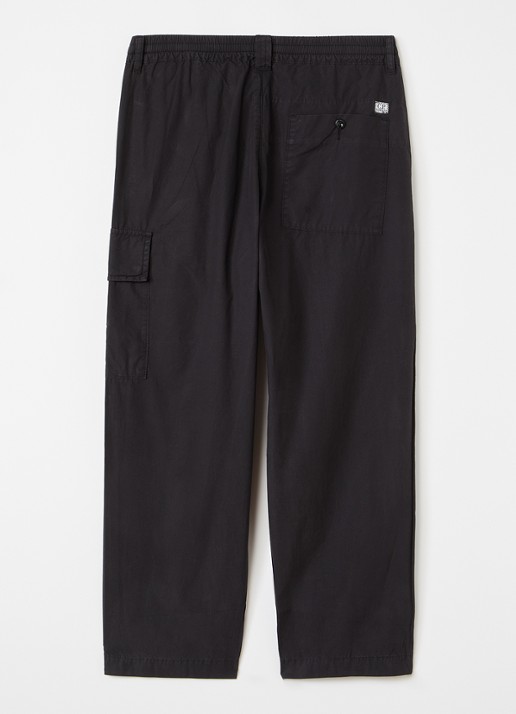 C.P. Company Straight fit cargobroek met klepzak  - voorkant 2 zwart
