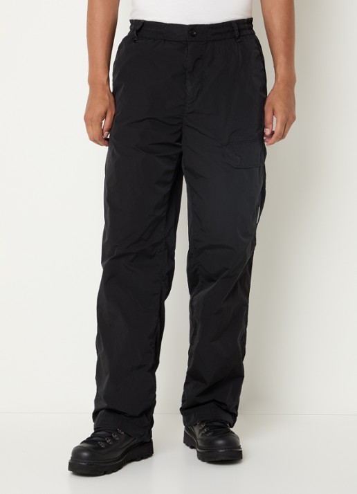 C.P. Company Straight fit cargobroek met logo - detail zwart