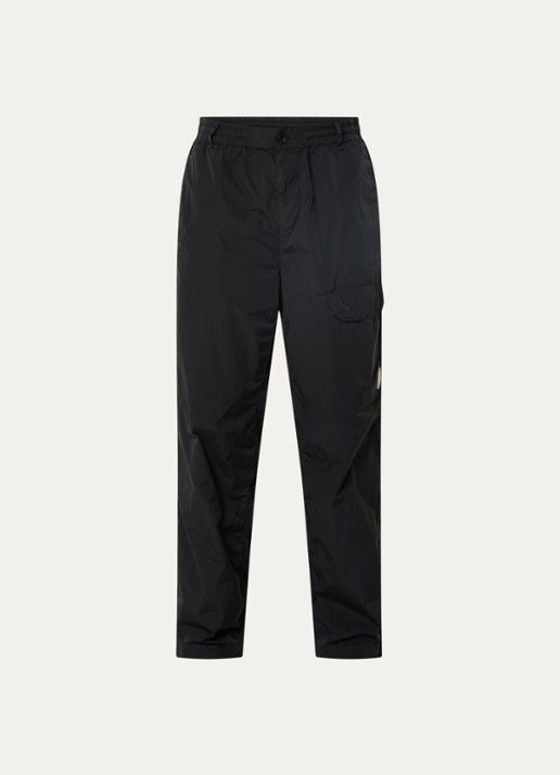 C.P. Company Straight fit cargobroek met logo - voorkant 4 zwart