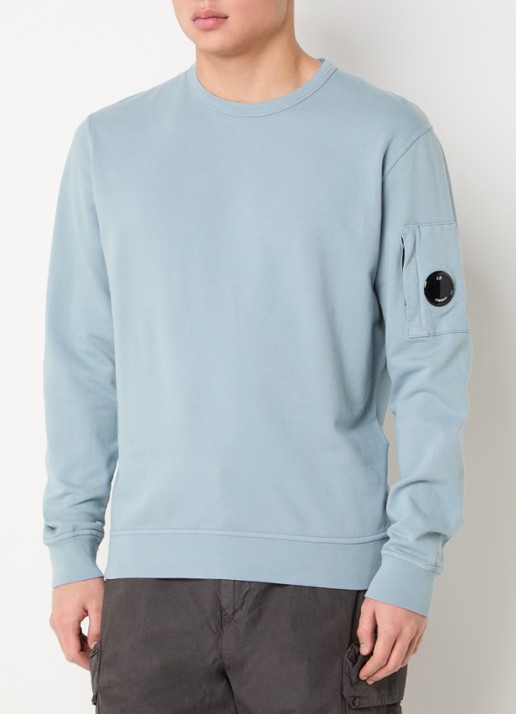 C.P. Company Sweater met logo - detail blauw